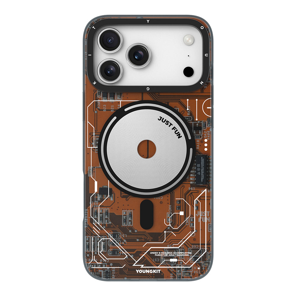 Youngkit Technology Serisi iPhone 17 Pro M-safe Şarj Özellikli Kamera Denetim Butonlu Kılıf Youngkit Technology Serisi iPhone 17 Pro M-safe Şarj Özellikli Kamera Denetim Butonlu Kılıf